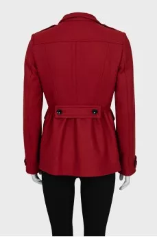 Cropped red coat