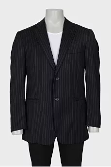 Men's black striped jacket