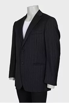 Men's black striped jacket