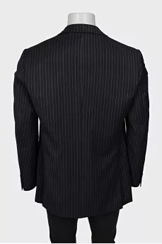 Men's black striped jacket