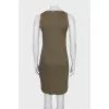 Green sleeveless bodycon dress