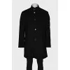 Men's black button-down coat