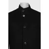 Men's black button-down coat