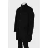 Men's black button-down coat