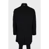 Men's black button-down coat