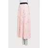 Pleated printed midi skirt