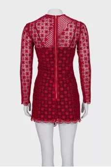 Red dress with rhinestones
