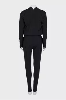 Black jumpsuit with belt