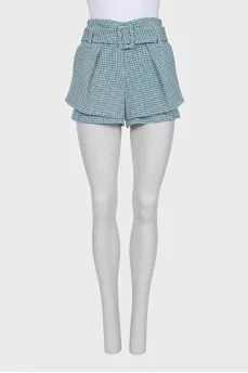 Mini shorts with belt