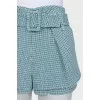 Mini shorts with belt