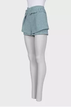 Mini shorts with belt