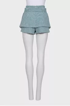 Mini shorts with belt