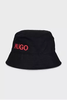 Men's Panama hat with a red logo