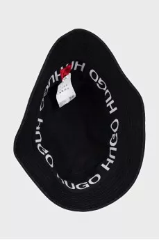 Men's Panama hat with a red logo