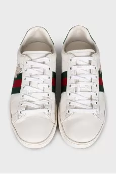 Ace embroidered leather sneakers