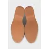Beige perforated shoes