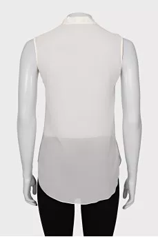 White blouse with ties