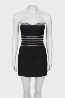 Mini dress decorated with zippers
