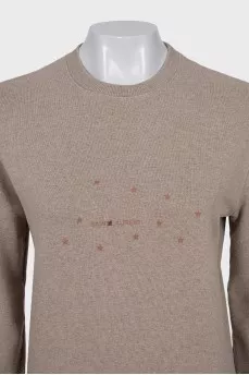 Beige jumper with a print
