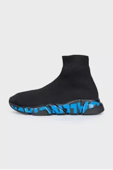 Black textile Speed sneakers