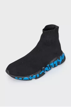 Black textile Speed sneakers