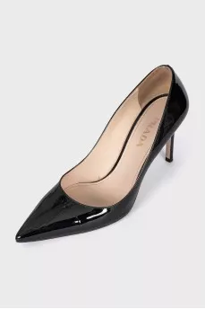 Patent leather pumps
