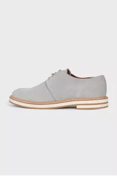 Blue suede brogues