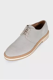 Blue suede brogues