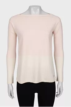 Two-tone cashmere jumper