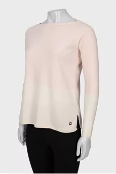 Two-tone cashmere jumper