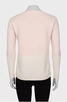 Two-tone cashmere jumper