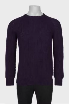 Men's purple wool sweater