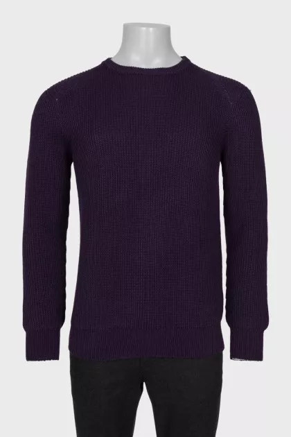 Men's purple wool sweater