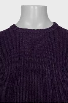 Men's purple wool sweater