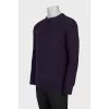 Men's purple wool sweater