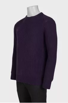 Men's purple wool sweater