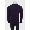 Men's purple wool sweater