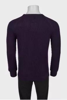 Men's purple wool sweater
