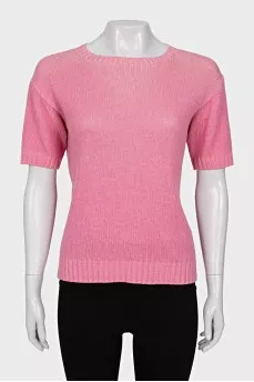 Pink knitted T-shirt