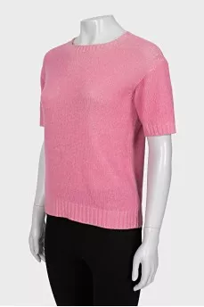 Pink knitted T-shirt