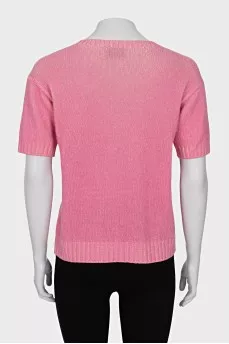 Pink knitted T-shirt