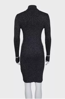 Black dress with stripes