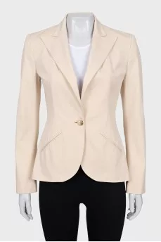 Fitted jacket in beige