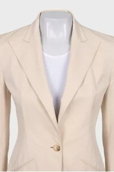 Fitted jacket in beige