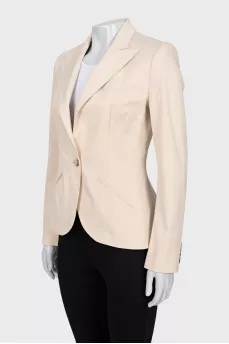 Fitted jacket in beige