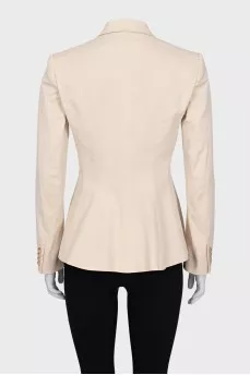 Fitted jacket in beige
