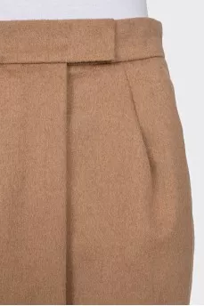 Brown camel wool skirt