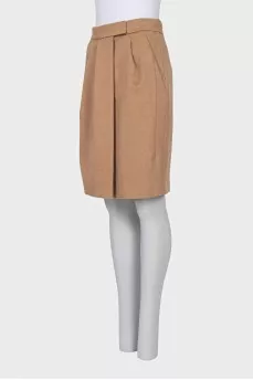 Brown camel wool skirt