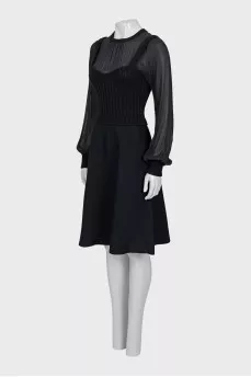 Black dress with a translucent top