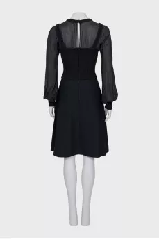 Black dress with a translucent top